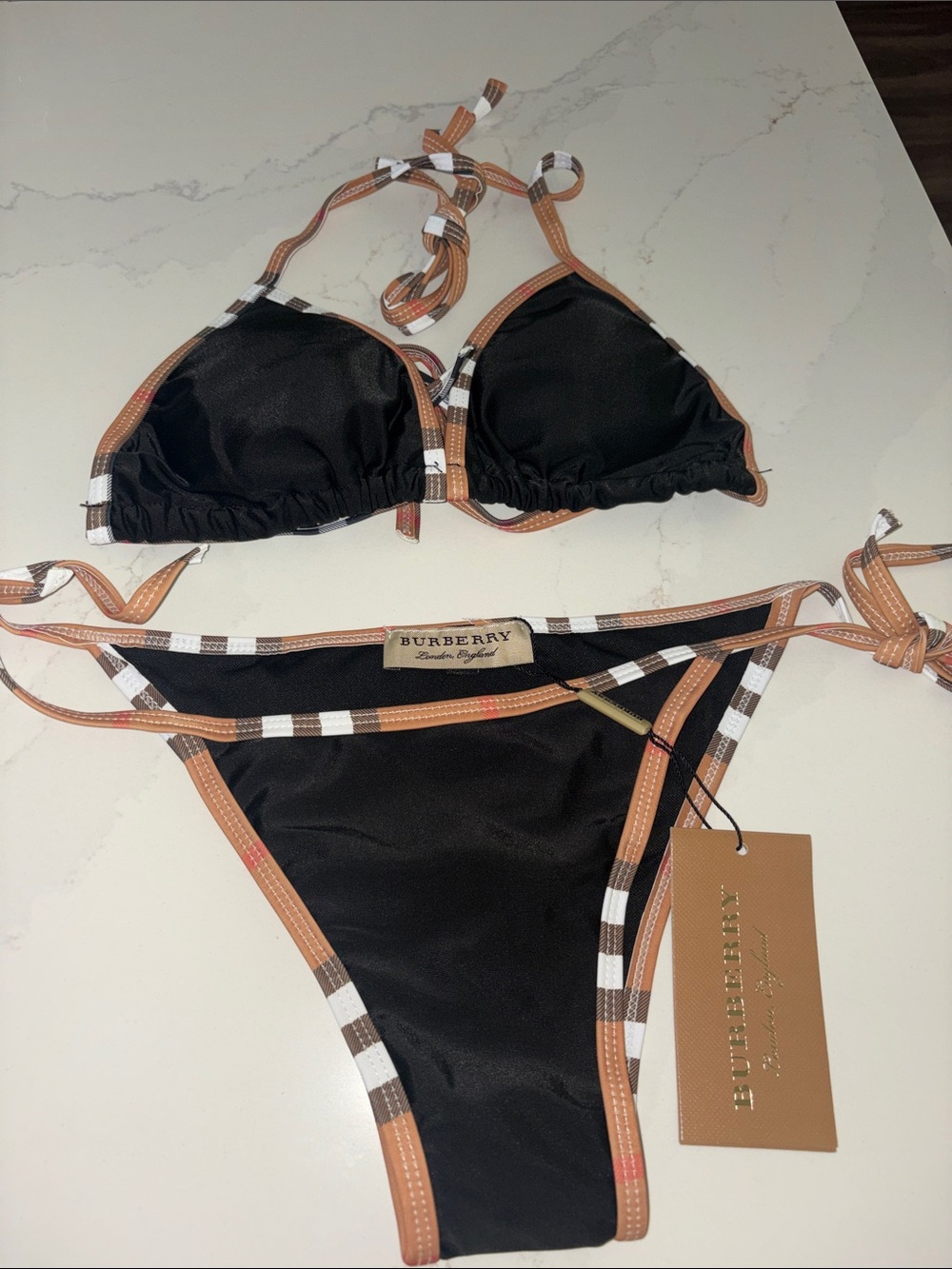 Burberry Black Bikini set size small